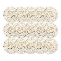 동대문단추왕 의류부자재 고급 코트 정장 가디건 도금 단추 구멍 장미 문장 닦기 15mm, 골드아이보리, 15개