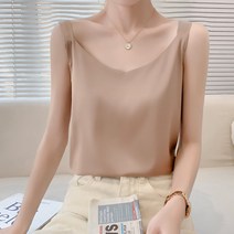 MA 여성용 심플 베이직 이너 나시 티셔츠