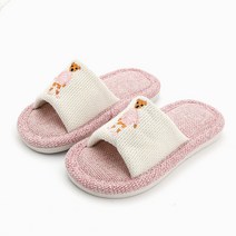 래빗풋 스웨그 베어 온가족 거실 슬리퍼, 핑크