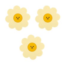 BUBU 실리콘 걸이식 꽃 냄비 받침, 옐로우, 3개