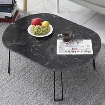 아이캔컴퍼니 올리브 LPM 접이식테이블 800, 블랙마블