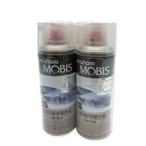 현대모비스 차량용 스프레이 페인트 2종, BX 브라이트실버, 투명, 1세트