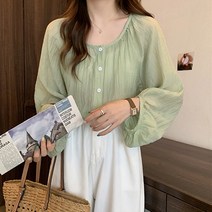 레몬소울 러쉬 루즈핏 퍼프 블라우스
