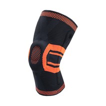 마켓에이 헬시 실리콘 스프링 무릎보호대 블랙오렌지, 1개
