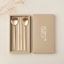 오부자 방짜유기 구리 구름 거북 수저 2인 세트, 숟가락 2p   젓가락 2벌   케이스