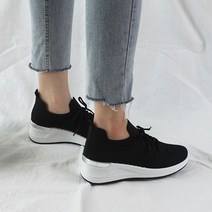 벨라노이 여성용 스판 메쉬 몰드창 키높이 운동화 스니커즈 6cm