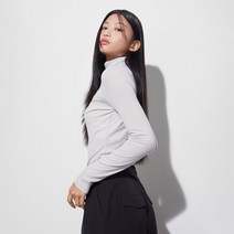 미쏘 여성용 옆트임 목폴라 티셔츠