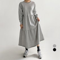 바블링브룩 여성용 기모 캉캉 롱 원피스