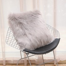 뷰넷 인조 밍크털 쿠션커버