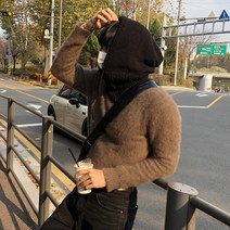 뜨개사계절 DIY 패키지 왕큰 바라클라바 후드넥워머뜨기 중급자 풀패키지, 1박스, 블랙