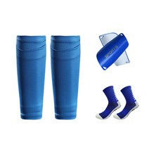 비케이 정강이보호대 카프슬리브 + 신가드 + 양말, 블루