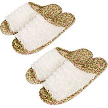 케이에스몰 레이스 면실내화 MF520 2p, 플라워 그린