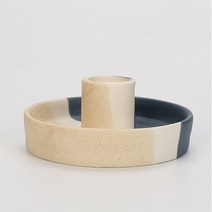 심플앤글로우 북유럽 다용도 감성 소품 꽂이 도자기 캔들 홀더 직각, 블루 3색