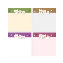 마켓노트 아이스크림 냥이 떡메모지 100p x 4종 세트