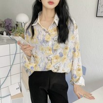 여성용 나리카 플라워 파스텔 셔츠 NB1447C13