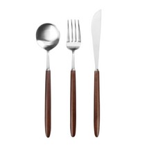 보겐 메이플 우드 커트러리 옻칠 양식디너세트, 혼합색상, 디너나이프 + 디너스푼 + 디너포크