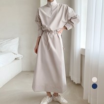 보에리에 여성용 반집업 스트링 롱 원피스
