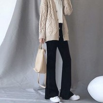 패션풀 여성용 어피 부츠컷 밴딩 팬츠 24719