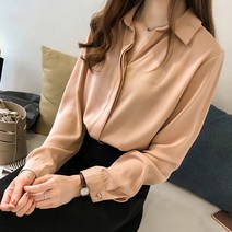 여성용 MA 에브리데이 카라 긴팔 블라우스