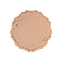 마켓감성 앤티크 고급 실리콘 테이블매트, 베이지, 스몰(23 x 23 x 0.5 cm)