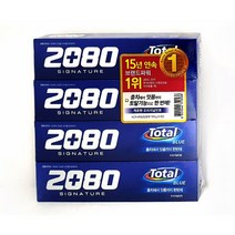 2080 시그니처 토탈블루150그램 3개입생활용품 생활잡화 욕실용품 치약 죽염치약 잇몸치약 치은염 어른치약 집들이선물 치약종류 프리미엄치약 양치 치아관리 잇몸케어 치석제거 욕실용품치약 개운한치약 약국치약 구강관리 부드러운치약, 그린페퍼민트 3개입