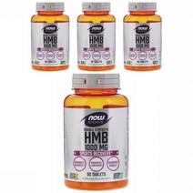 나우푸드 HMB 1000mg 스포츠 리커버리 타블렛 비건, 90개입, 4개