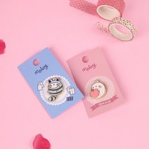 기타 바보사랑[매직채널] 몰랑이 포인트 블링블링 금속뱃지 2개 세트