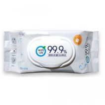 깨끗한나라 99.9% 손소독 물티슈 캡형 60매 10개, 단품