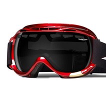 엑스라인 8070 스키고글 스노우보드고글 방풍고글 보드고글 더블렌즈, 레드/스모그