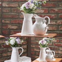 비올라 도자기 저그 대 빈티지화병 화병 꽂병 도자기화병 도자기오브제 꽃화병 화병 손잡이화병