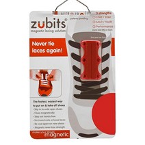 ZUBITS 마그네틱 레이싱 솔루션 묶지 않고 오래 지속되는 신발끈 자석 (2개입) 블랙.