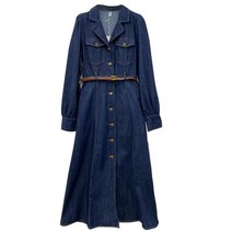 데님 원피스 청원피스 긴팔 롱원피스 하객 오피스룩 여성 결혼식 캐주얼