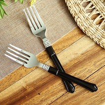 홈파티 플레이팅 포크 (10개입), 블랙