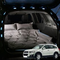 SUNCARMAT 캡티바 윈스톰 스웨이드 자충 에어매트 트렁크 바닥 매트 차량용 차박 캠핑 튜닝 용품, 2인용, 브라운, 쉐보레