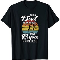 브랜드없음 할아버지가 되는 것은 영광입니다 아빠가 값을 매길 수 없는 티셔츠입니다