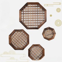 창호지문 한옥문 창문 전통문 전통 한옥 창호 문살 옛날 문짝 한지문, 26.5x28.5cm