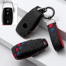 벤츠e클래스w213 alcantara car key case bag holder for mercedes benz e class e200 e260 e300 e320 2018, 검은색