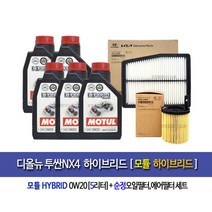 The All new TusanNx4 Hybrid 디올뉴 투싼NX4하이브리드 모튤HYBRID(5L) 엔진오일세트2M-P0400