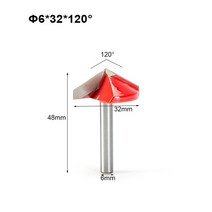 목공 우드 카빙 조각 끌 정 서각칼 SHK-6mm 8mm 3D V 비트 1 개 목재 텅스텐 MDF 목공용 CNC 엔드밀 라우터 60/90/120/150 도 밀링 커터, [07] 6x32x120D, [01] 1pc, 07 6x32x120D_01 1pc