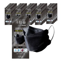 크린숨 KF94 마스크 대형 블랙 25매입 얼큰이 빅사이즈 큰 마스크 ALL 국산재료, 25매, 1개