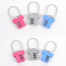 등산 캠핑장비 다용도잠금장치 심풀하고 귀여운 3단 와이어 다이얼자물쇠 열쇠, 제품선택, 21B(원형)