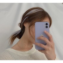 앤시오 브릿지 붙임머리 피스 염색 가발, 3개, 핑크