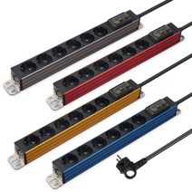 현대일렉트릭 고용량 멀티탭 4000W 누전차단 6구 안전멀티탭 [안전커버 2개 증정], 골드, 3M