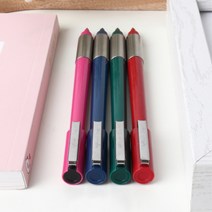 스텐 그립 볼펜 브랜드 명품 필기감좋은 메탈팁 펜 1.0 스승의날 신기한 학용품 특이한 얇은 각인 색볼펜 볼팬 잘써지는 부드러운 선물용 공시생 사무용 필기구, 흑색 1자루 (501491)