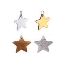 반짝반짝 미니 별 가죽팬던트 팔찌만들기 diy 천연 소가죽 라벨, 1개, 실버