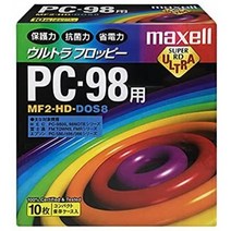 히타치 맥셀 3.5형 2HD플로피 디스크 PC-98용 10장 넣고 MF2-HD-DOS8.B10P, 1