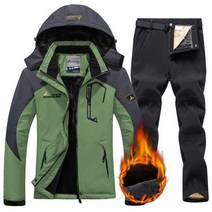 스키 복 방수 스노우 자켓 팬츠 아웃도어 스노우보드웨어 세트 여성용 겨울 플리스 따뜻한 비옷 의상, Asian 4XL EUR XL, 1set(as show)05