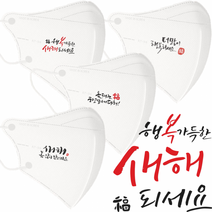 KF94 새해인사 마스크 2D새부리형 새해맞이 인쇄 새해선물 30매, 중형_design 1