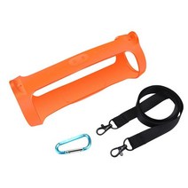 AI스피커 무선 휴대용 차량용 실리콘 케이스 커버 스킨 with 스트랩 carabiner for charge 4 휴대 블루투스 qxnf 207, 03 금
