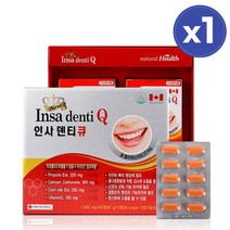 캐나다 인사 덴티큐 칼슘 프로폴리스 비타민C 옥수수수염추출물 뼈 치아 건강 영양제, 1박스, 120정